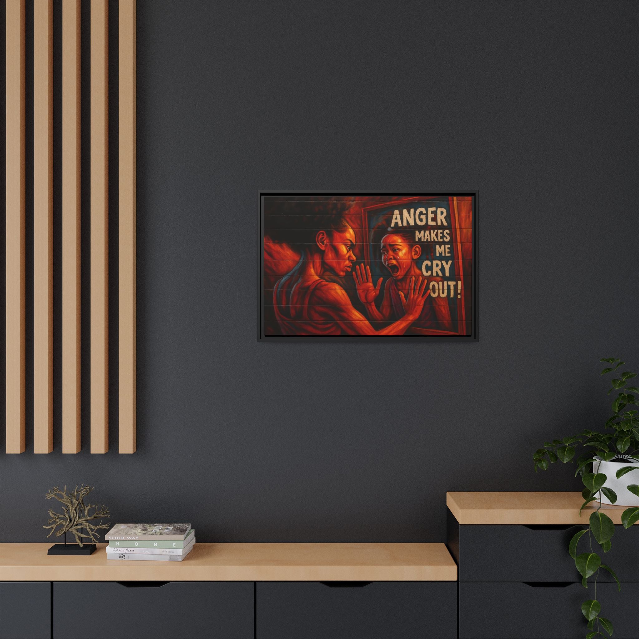 Framed Wall Art - Emotionally Resonant Canvas, Inspirational Home Decor, Powerful Motivational Gift, Unique Art for Self-Reflection