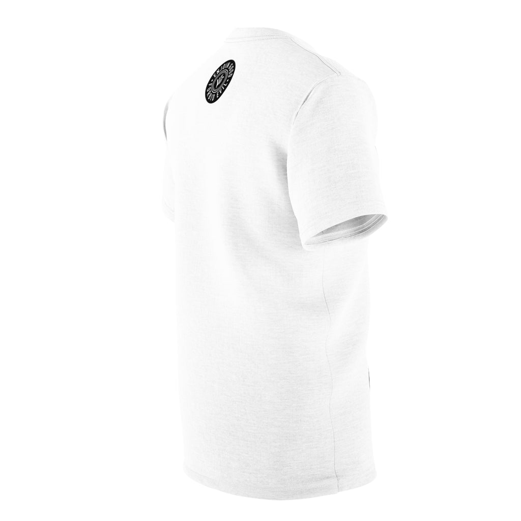 Nunchuck Enjoin Good X Forbid Evil — White Tee