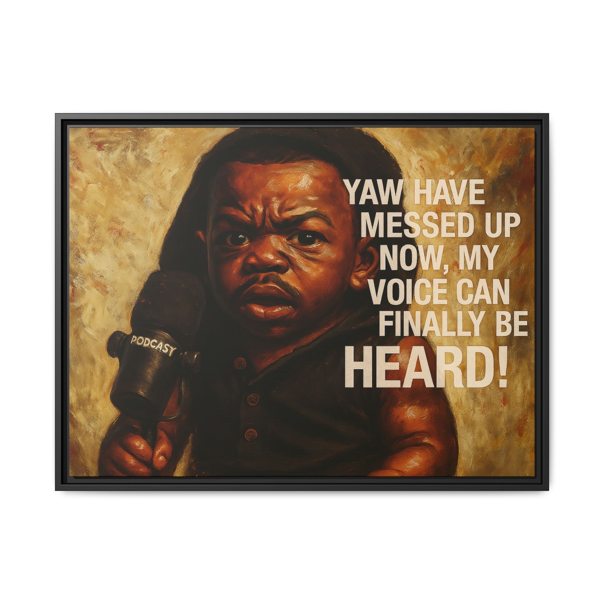 Framed Art Print of Empowering Voice Illustration, Home Decor, Gift for Podcasters, Unique Wall Art, Inspiring Room Accent