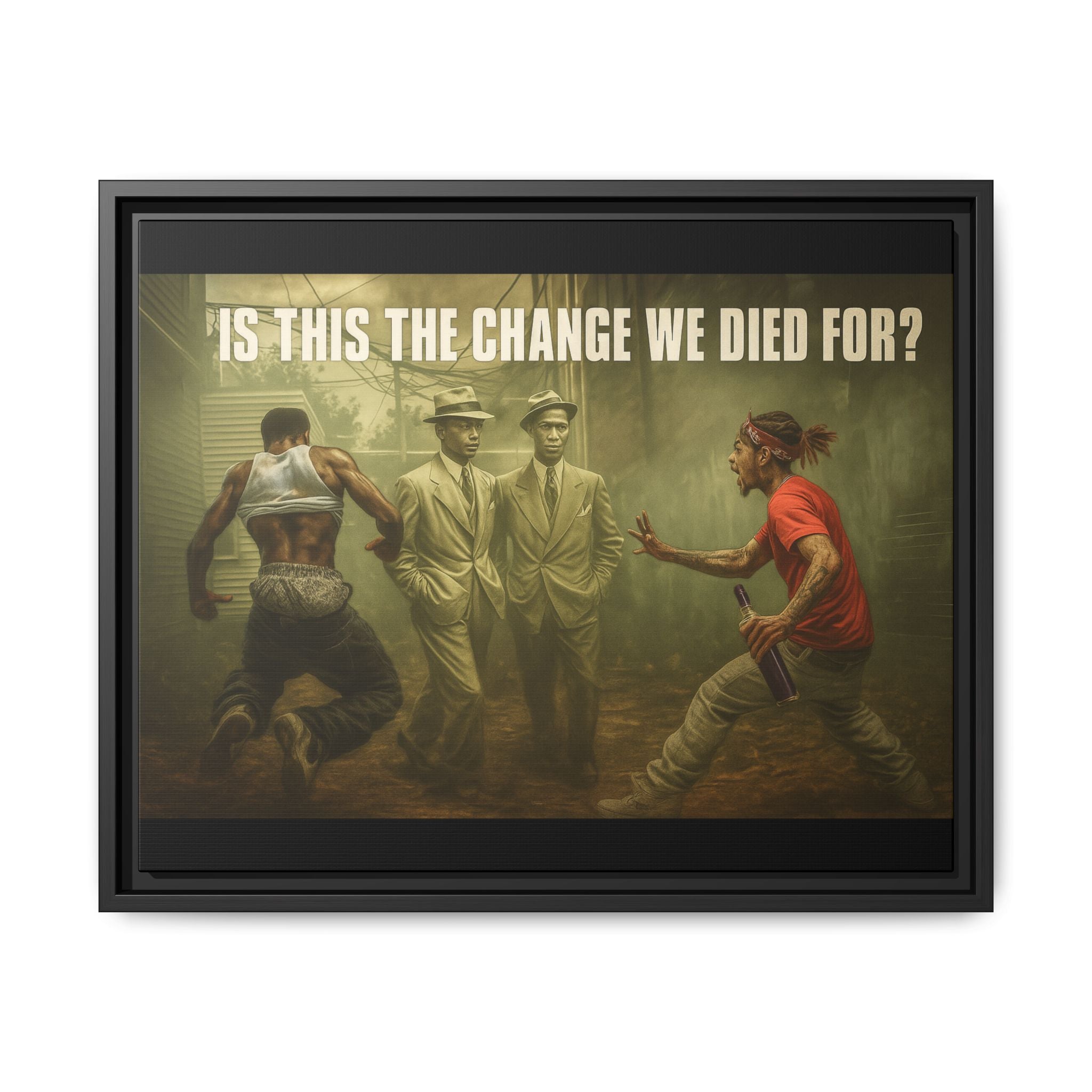 Framed Art Print: 'Is This The Change We Died For?' - Social Commentary Wall Decor, Black History Art, Motivational Home Decor, Gift [...]
