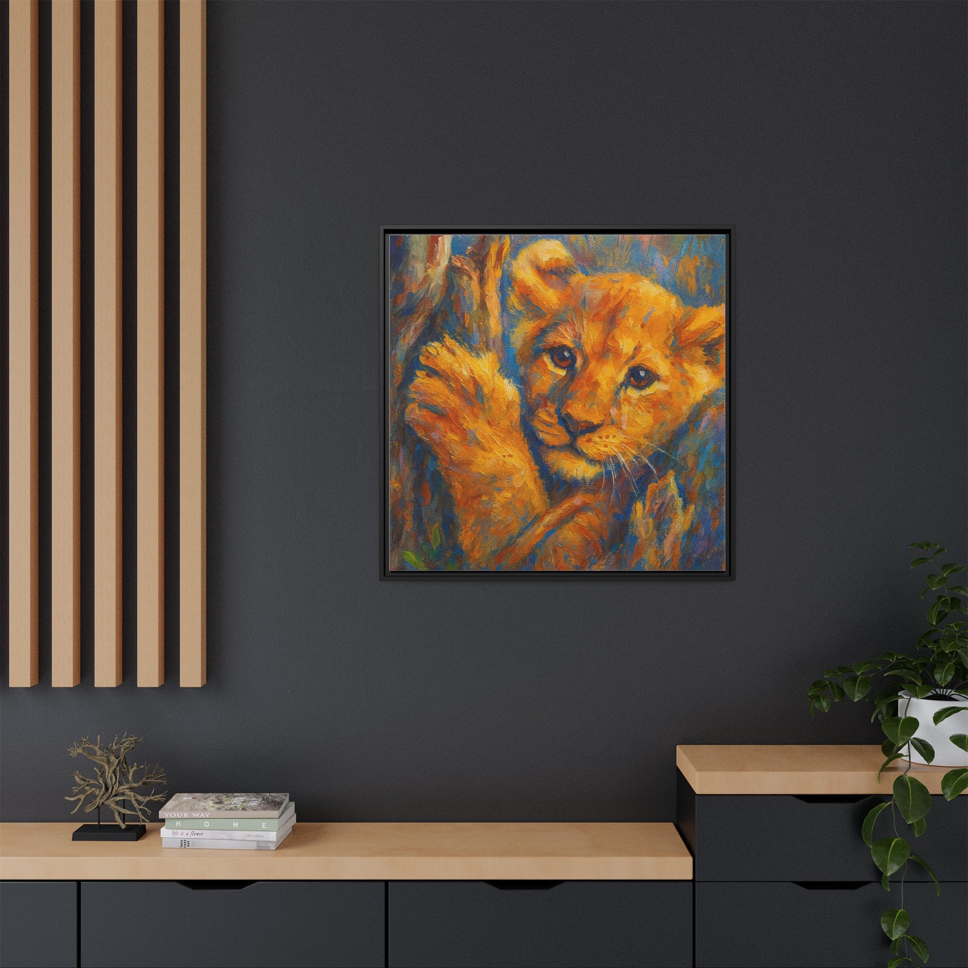 Lion Cub in Tree