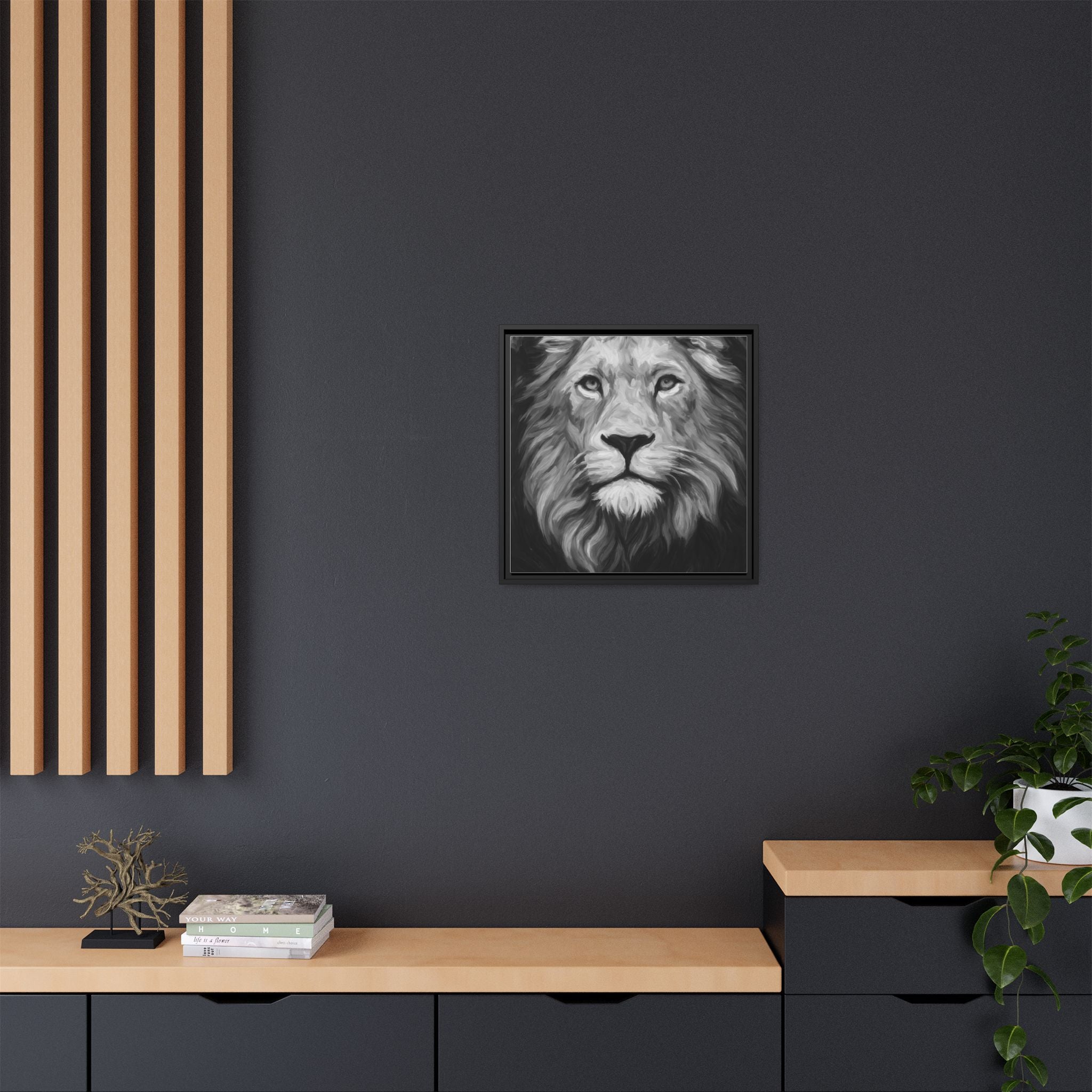 Black and White Lion 1