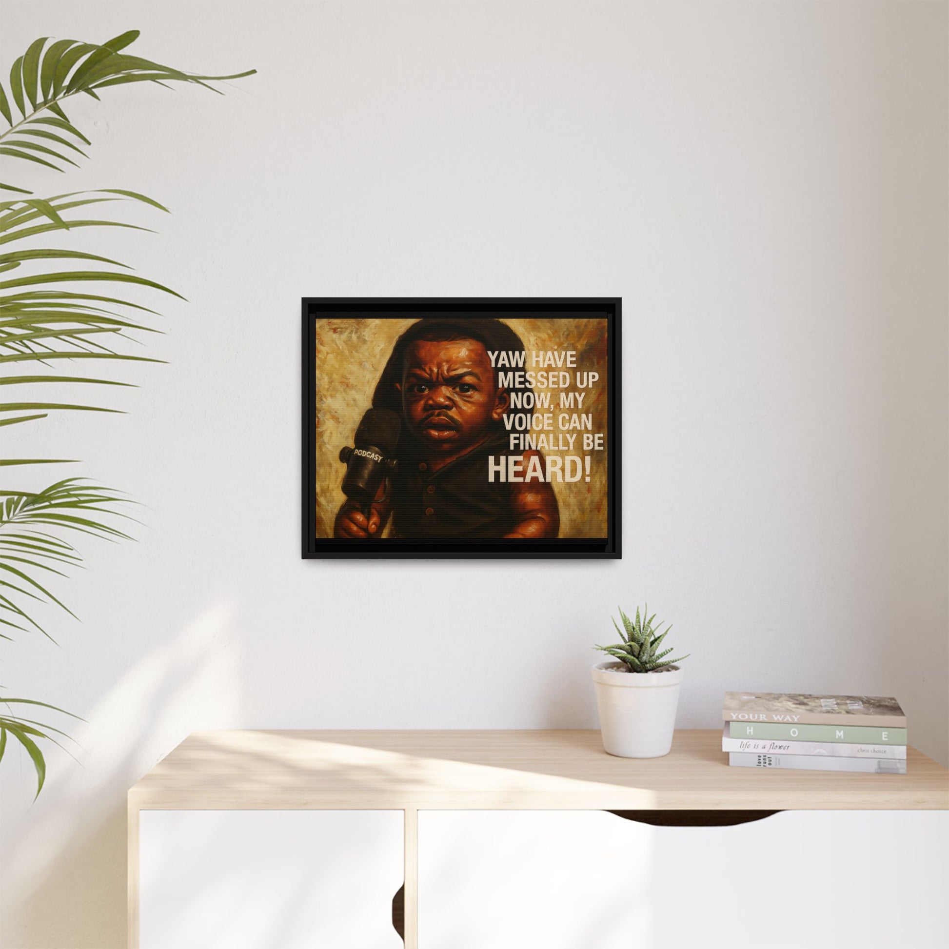 Framed Art Print of Empowering Voice Illustration, Home Decor, Gift for Podcasters, Unique Wall Art, Inspiring Room Accent
