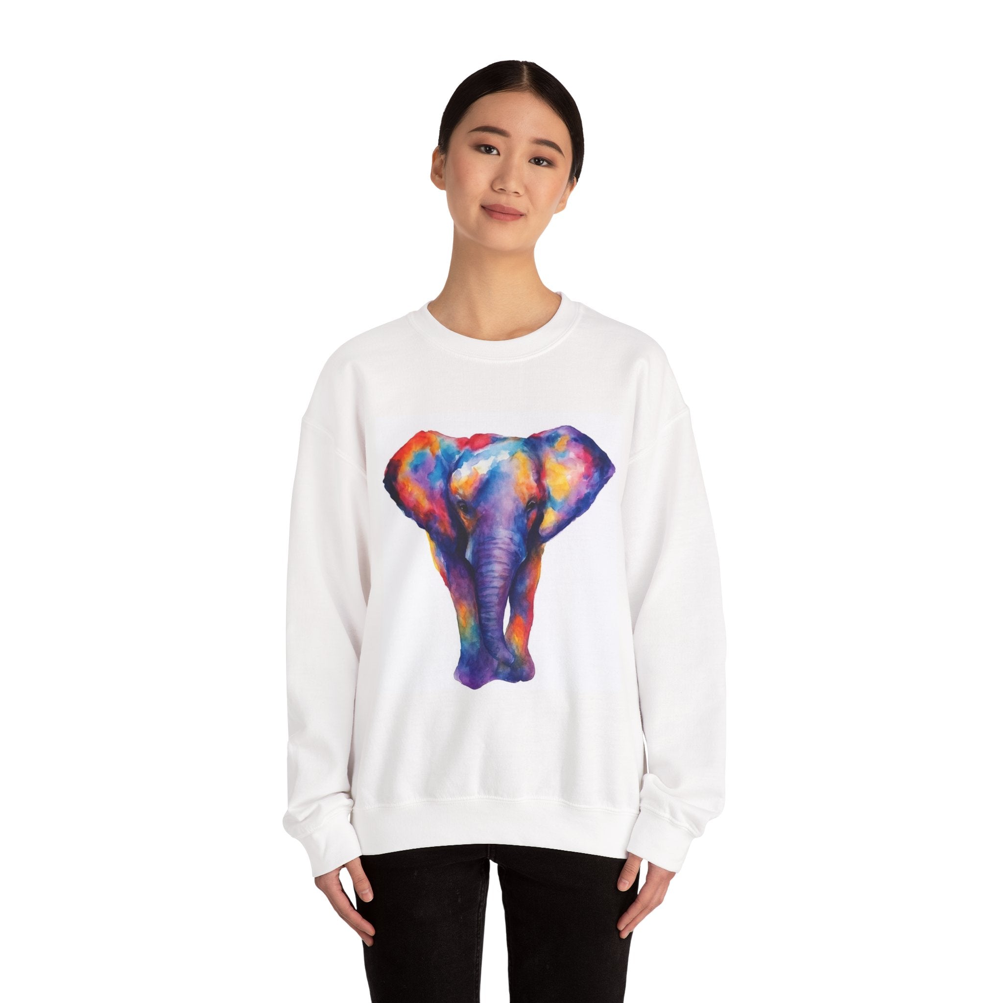 Color Splash Elephant Crewneck Sweatshirt