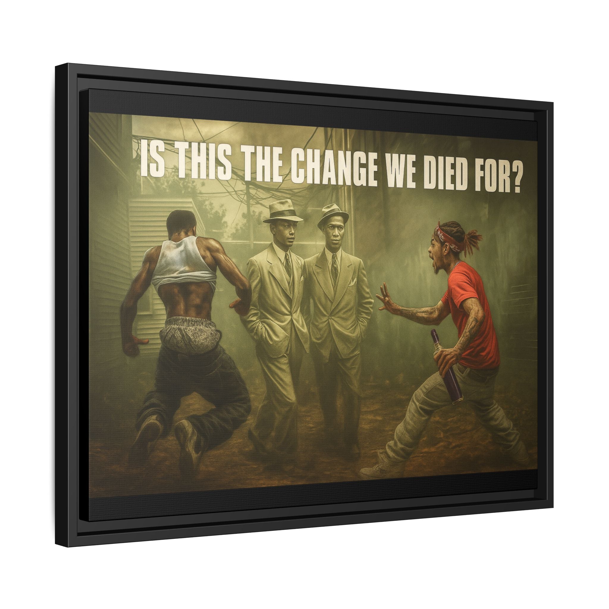 Framed Art Print: 'Is This The Change We Died For?' - Social Commentary Wall Decor, Black History Art, Motivational Home Decor, Gift [...]