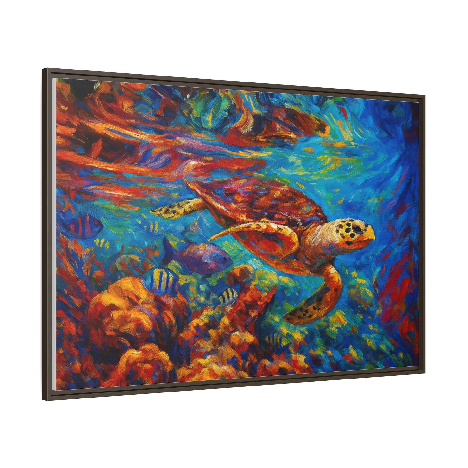 Vibrant Sea Turtle Swimming