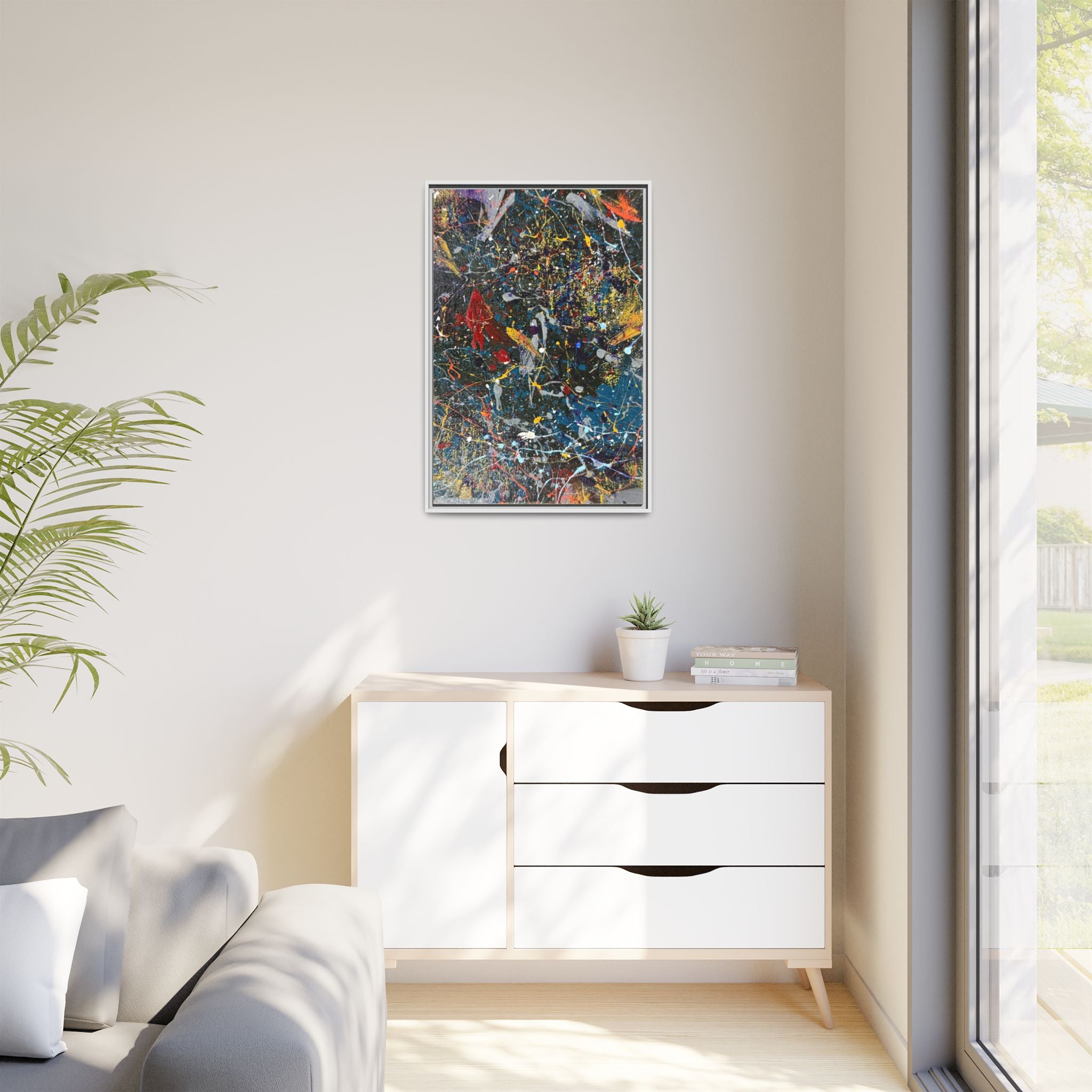 Colorful Abstract Framed Canvas Art