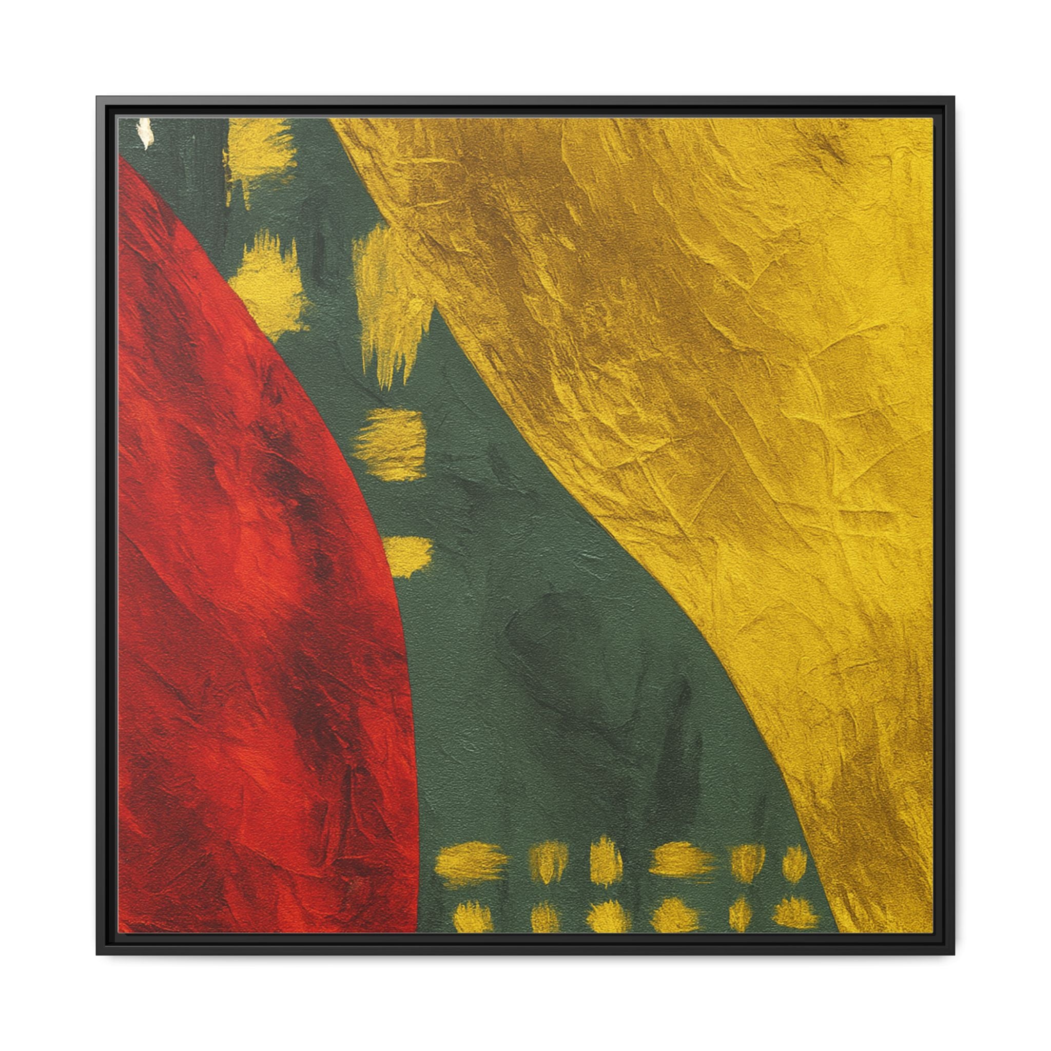 Red Green Gold Abstract