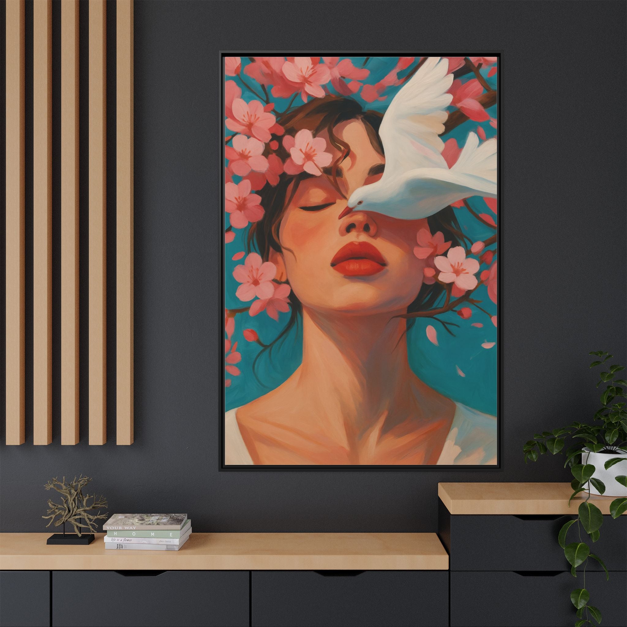 Pink Floral Serenity Dove