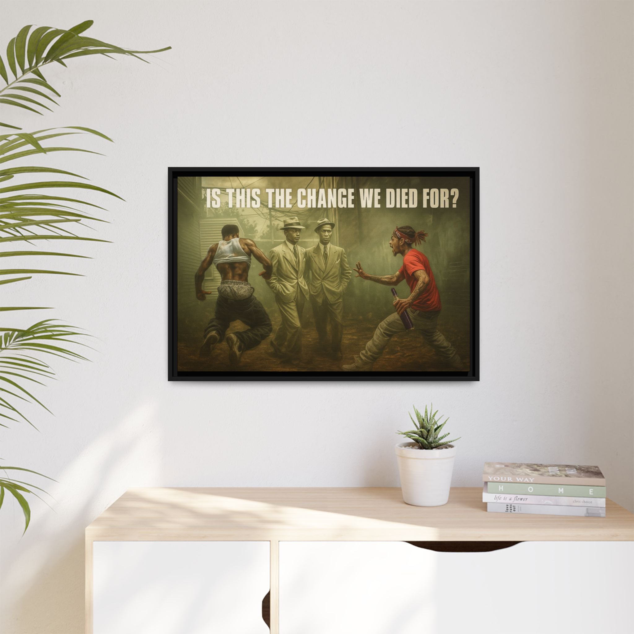 Framed Art Print: 'Is This The Change We Died For?' - Social Commentary Wall Decor, Black History Art, Motivational Home Decor, Gift [...]