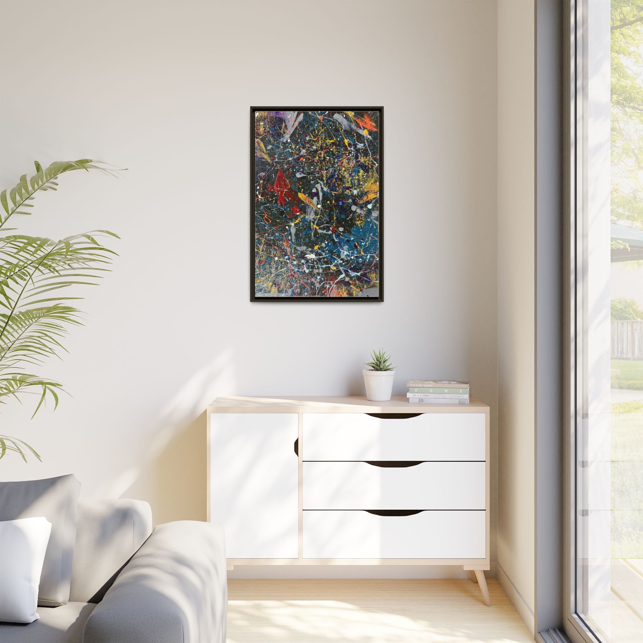 Colorful Abstract Framed Canvas Art