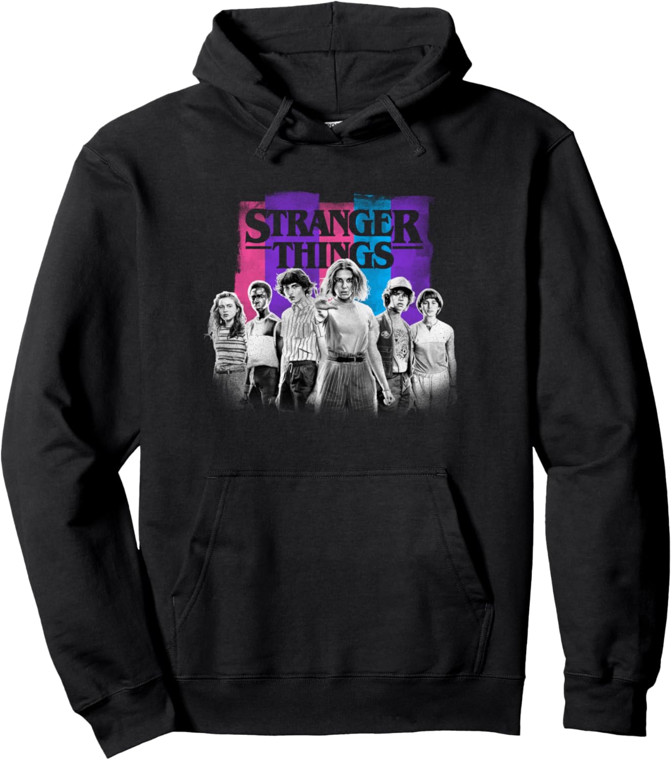 Stranger Things Main Cast Epic Vintage Group Shot Pullover Hoodie