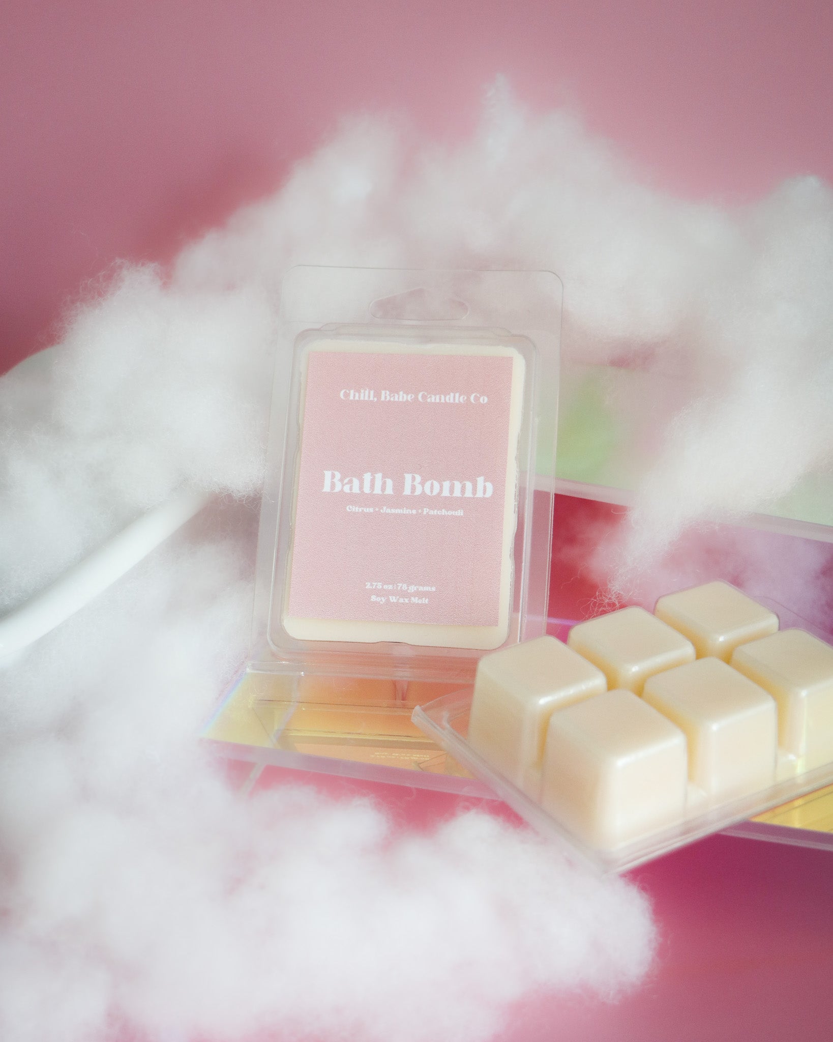 Bath Bomb Wax Melt | Citrus + Jasmine + Patchouli