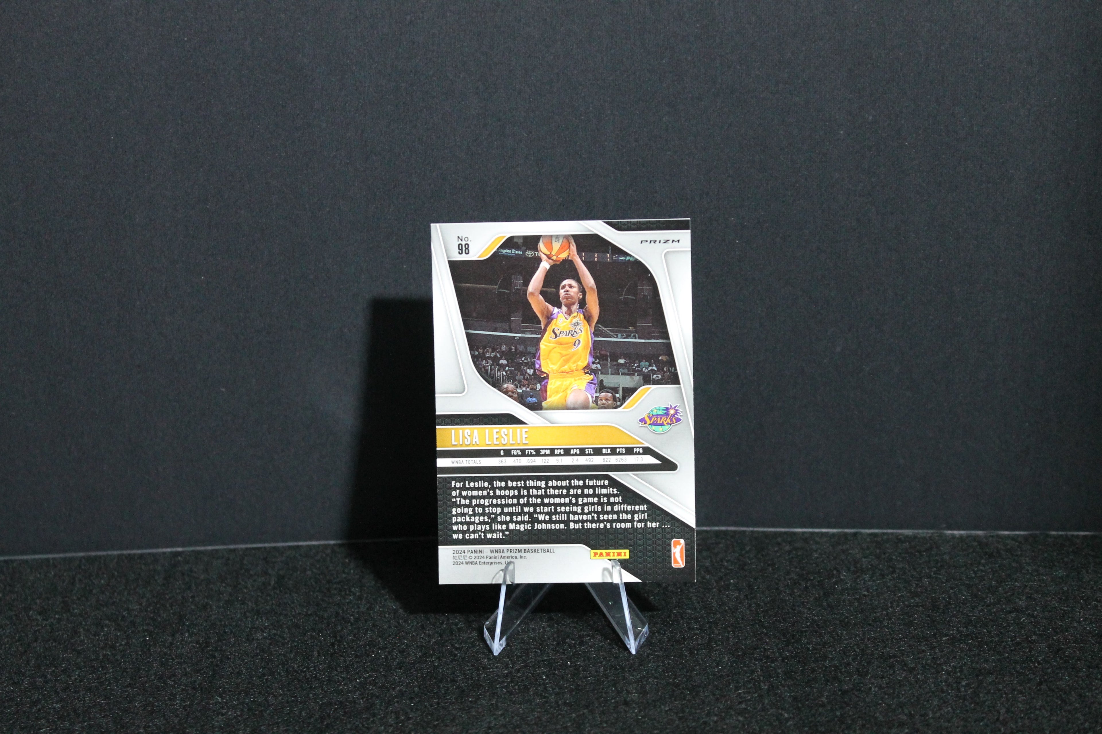 Lisa Leslie - 2024 Panini Prizm WNBA - Orange Ice