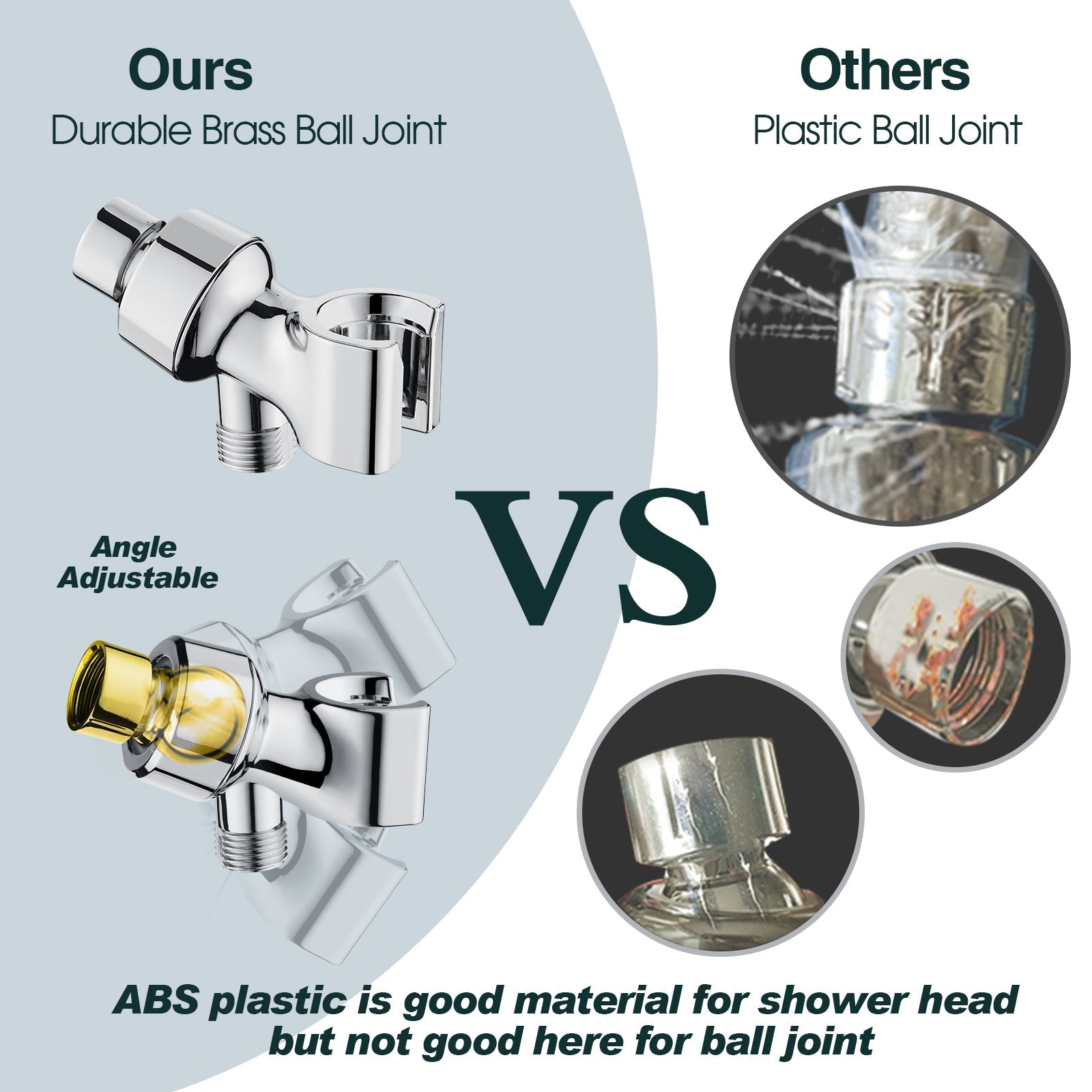 High Pressure 9-Spray Handheld Shower Head Set with Hose and Shower Arm Mount