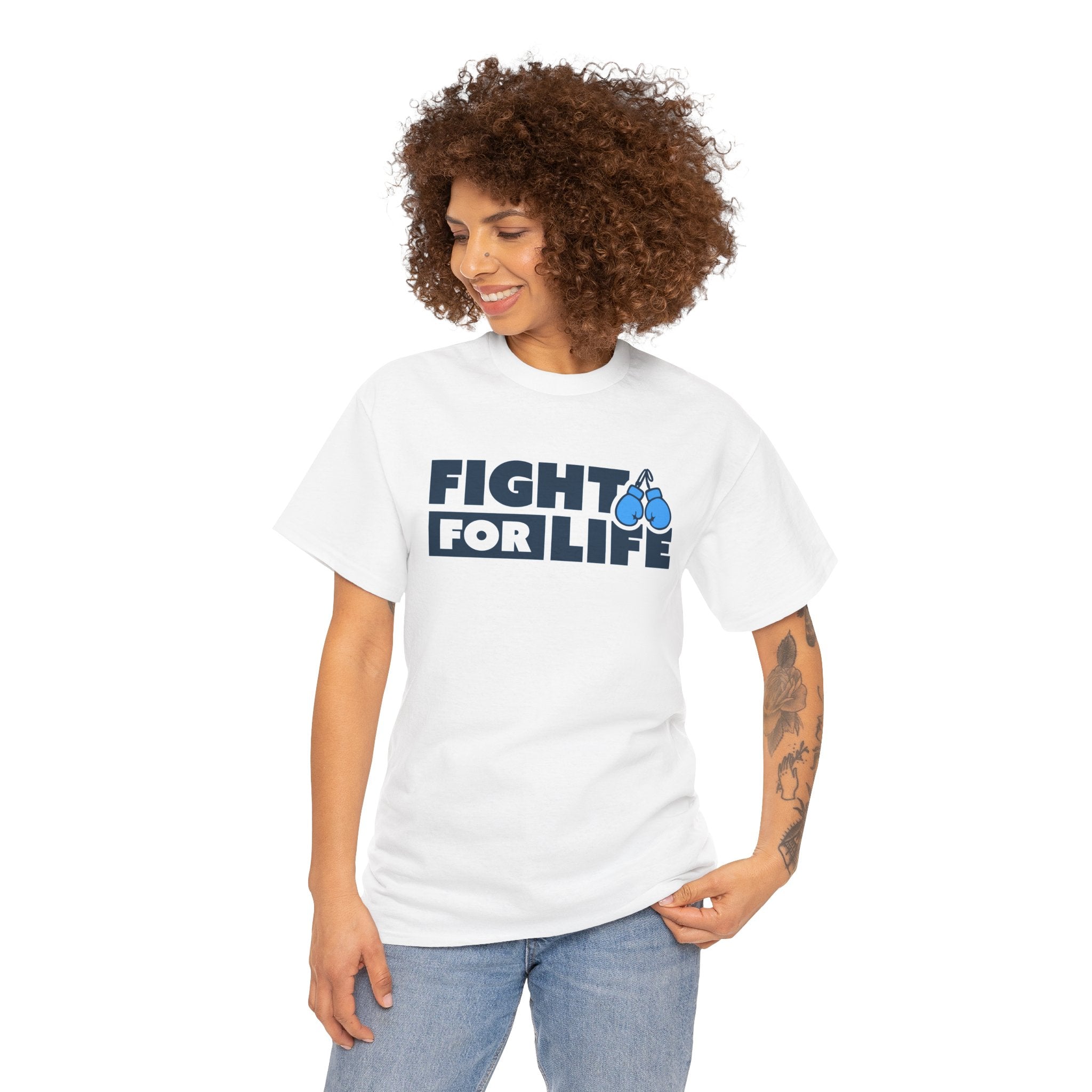 Fight For Life T-Shirt — White Tee