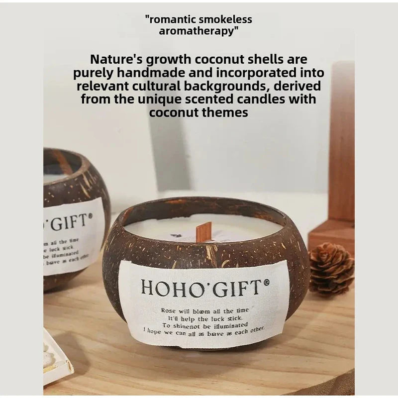 Coconut Husk Scented Candles Niche Advanced Fragrance Atmosphere Candle Bedroom Fragrance Decor Creative Souvenir Birthday Gift