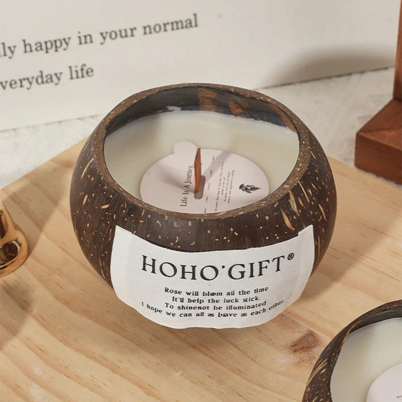 Coconut Husk Scented Candles Niche Advanced Fragrance Atmosphere Candle Bedroom Fragrance Decor Creative Souvenir Birthday Gift