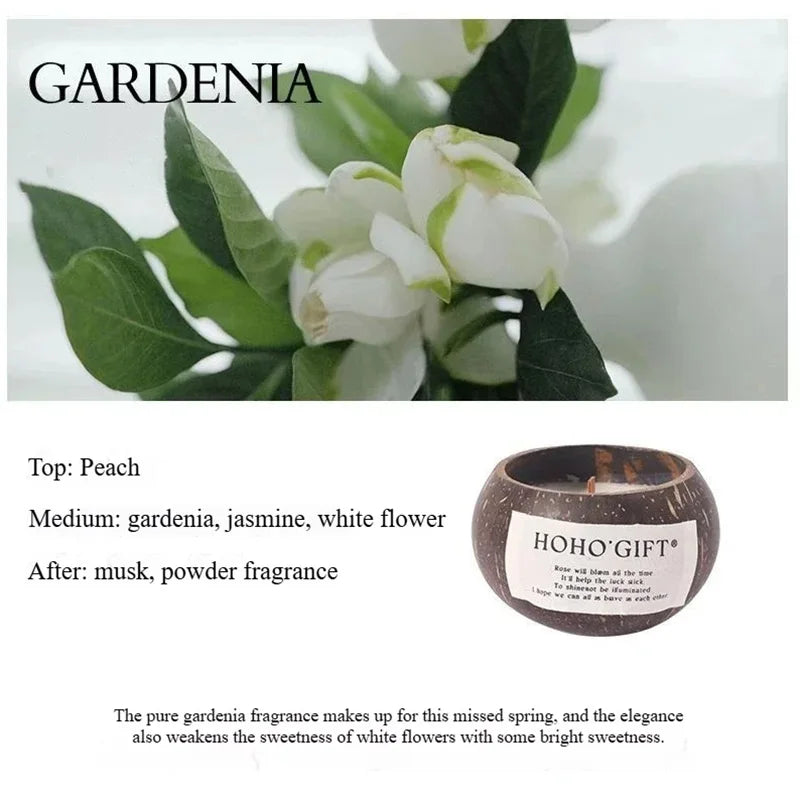 Coconut Husk Scented Candles Niche Advanced Fragrance Atmosphere Candle Bedroom Fragrance Decor Creative Souvenir Birthday Gift