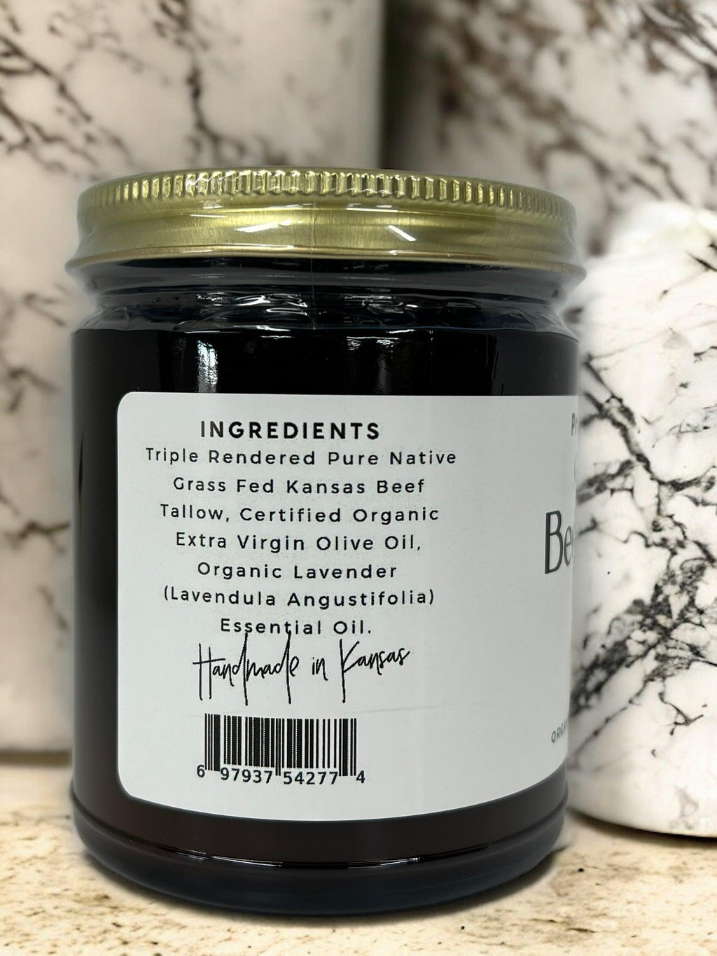 Grass Fed Beef Tallow Balm - 8 oz - Grown and Made in USA - Organic Grass Fed and Finished Tallow - Moisturizing Skin Care