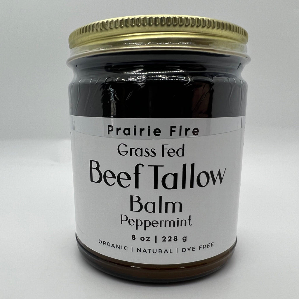 Grass Fed Beef Tallow Balm - 8 oz - Grown and Made in USA - Organic Grass Fed and Finished Tallow - Moisturizing Skin Care