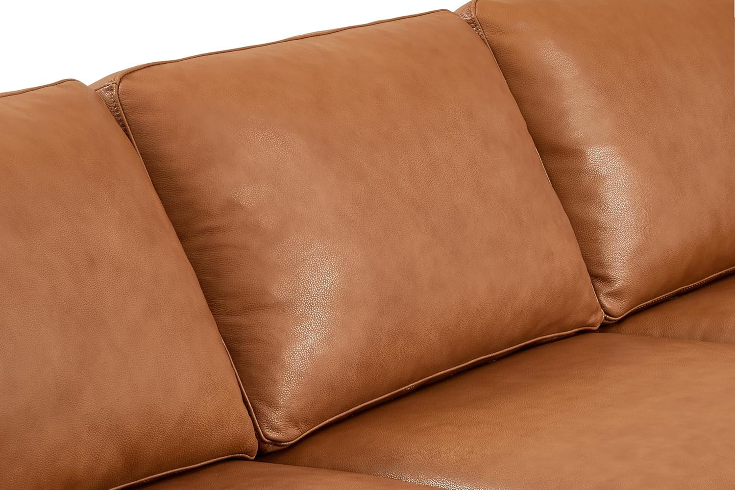 Valencia Grosseto Cognac Tan 3 Seater Leather Sofa