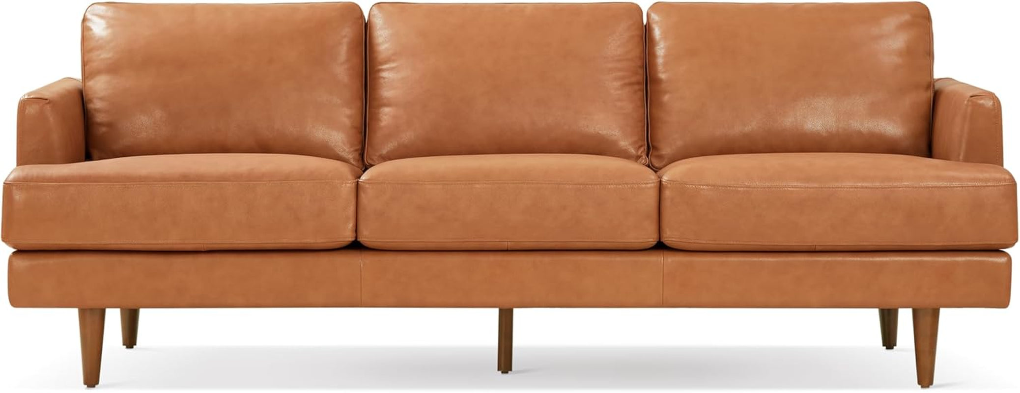 Valencia Grosseto Cognac Tan 3 Seater Leather Sofa