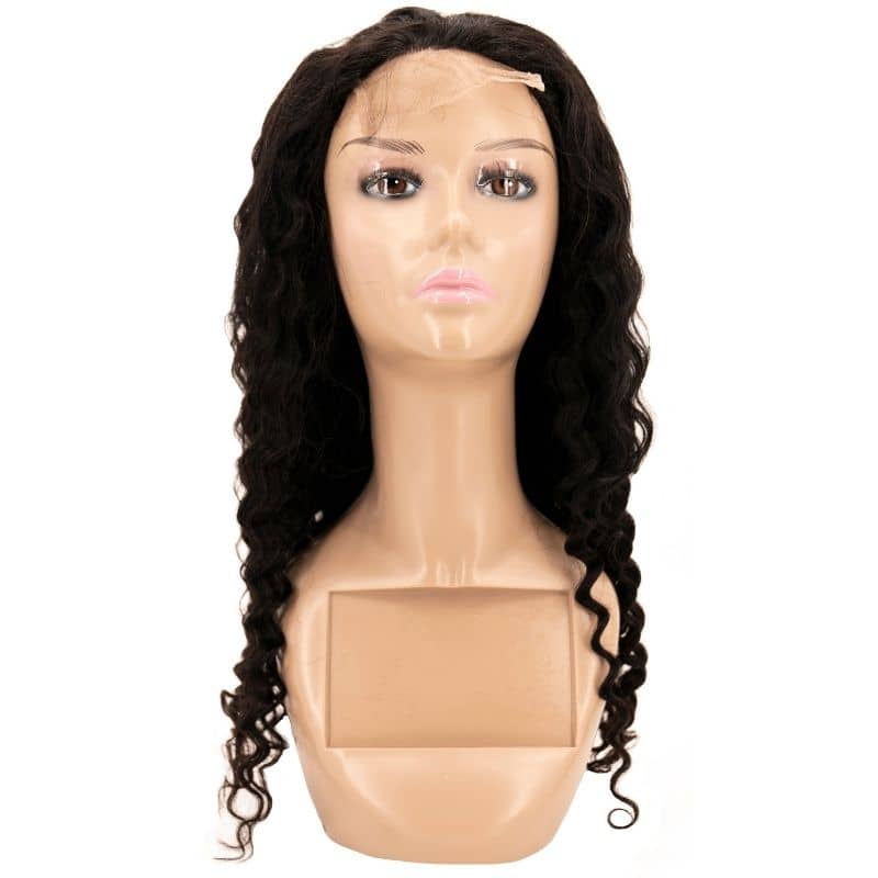 Deep Wave 4x4 Transparent Lace 100% Human Hair Closure Wig