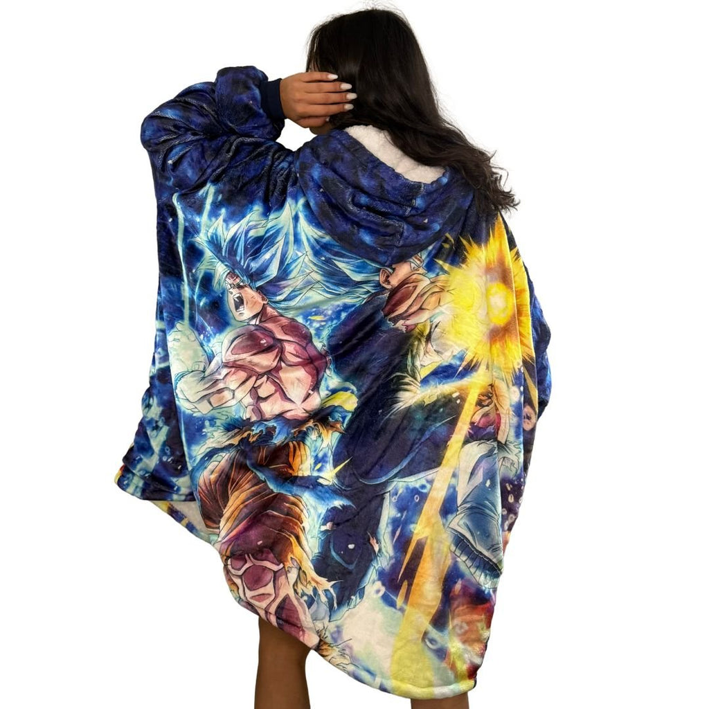 Dragon ball z  Wearable Blanket Hoodie for Kids & Adults